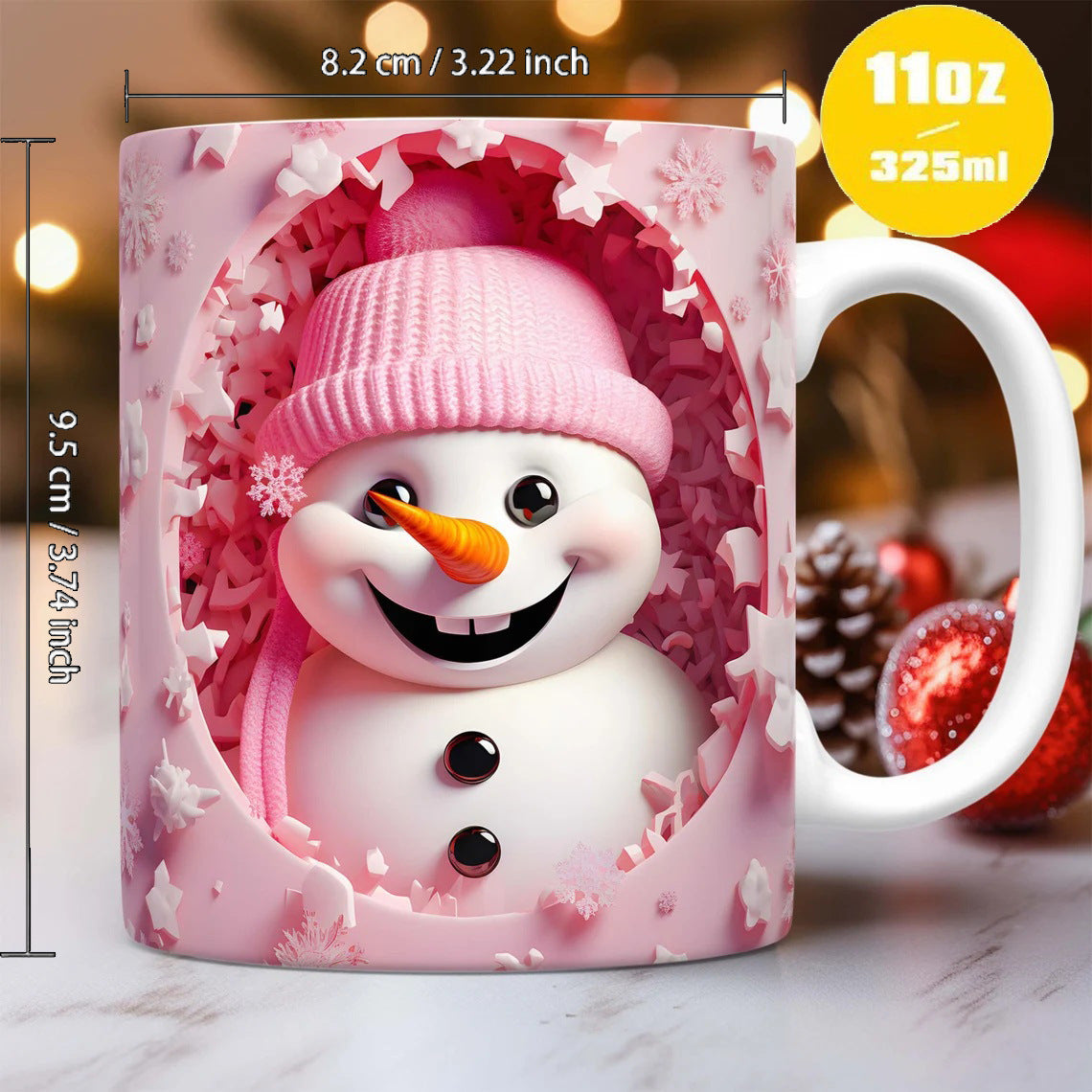 Christmas 3D Snowman Mug