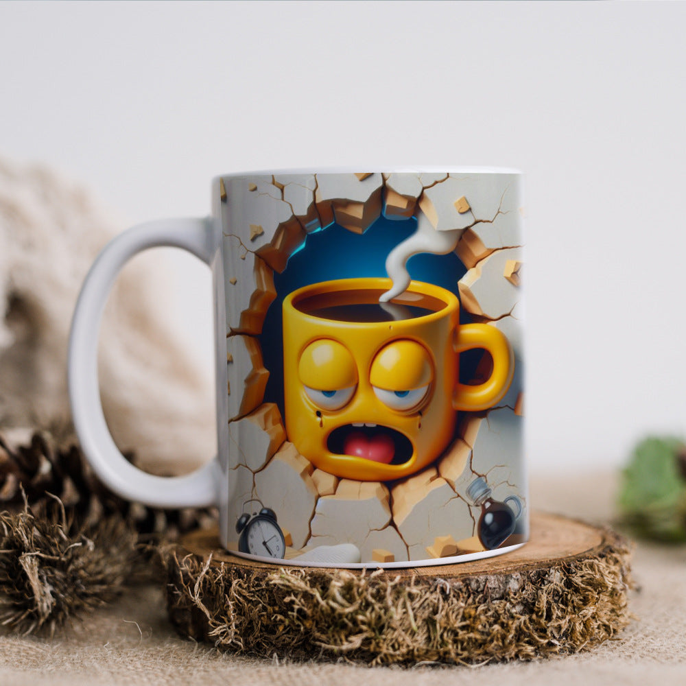 3D Expression Ceramic Mug – Coffee Cup