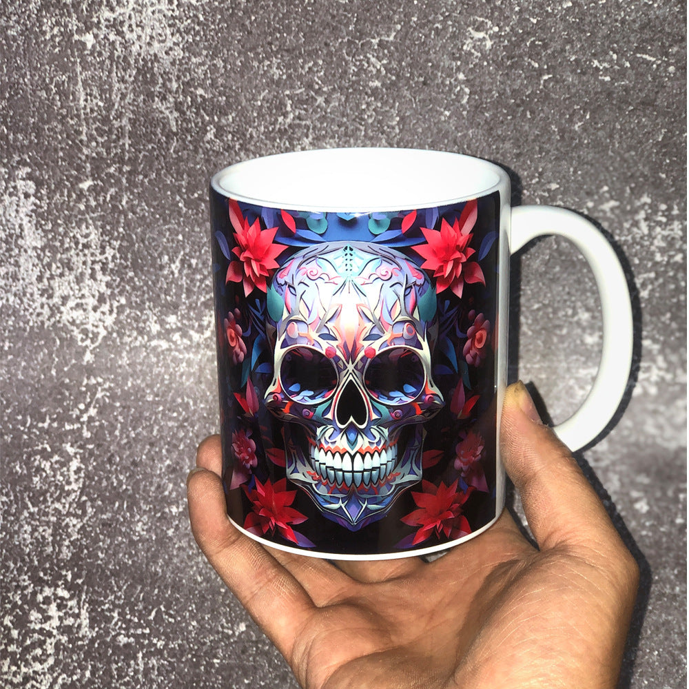 3D Skull Halloween Mug