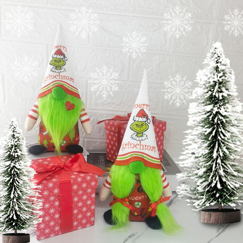 Grinch Doll - Faceless Rudolph Holiday Ornament