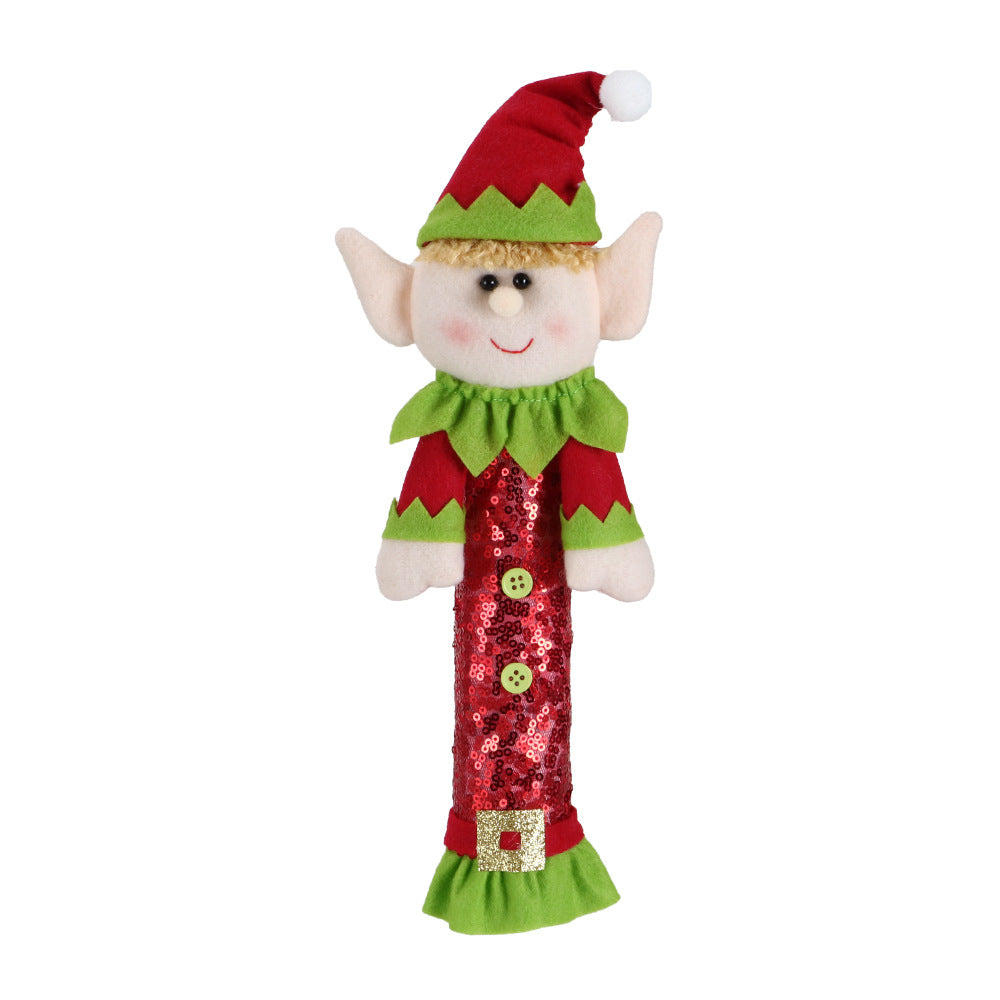 Popular Christmas Handle Gloves - Flannel Elf Doll Decoration