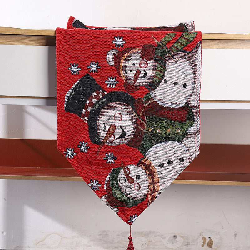 Christmas Table Flag -Santa, Snowman & Deer