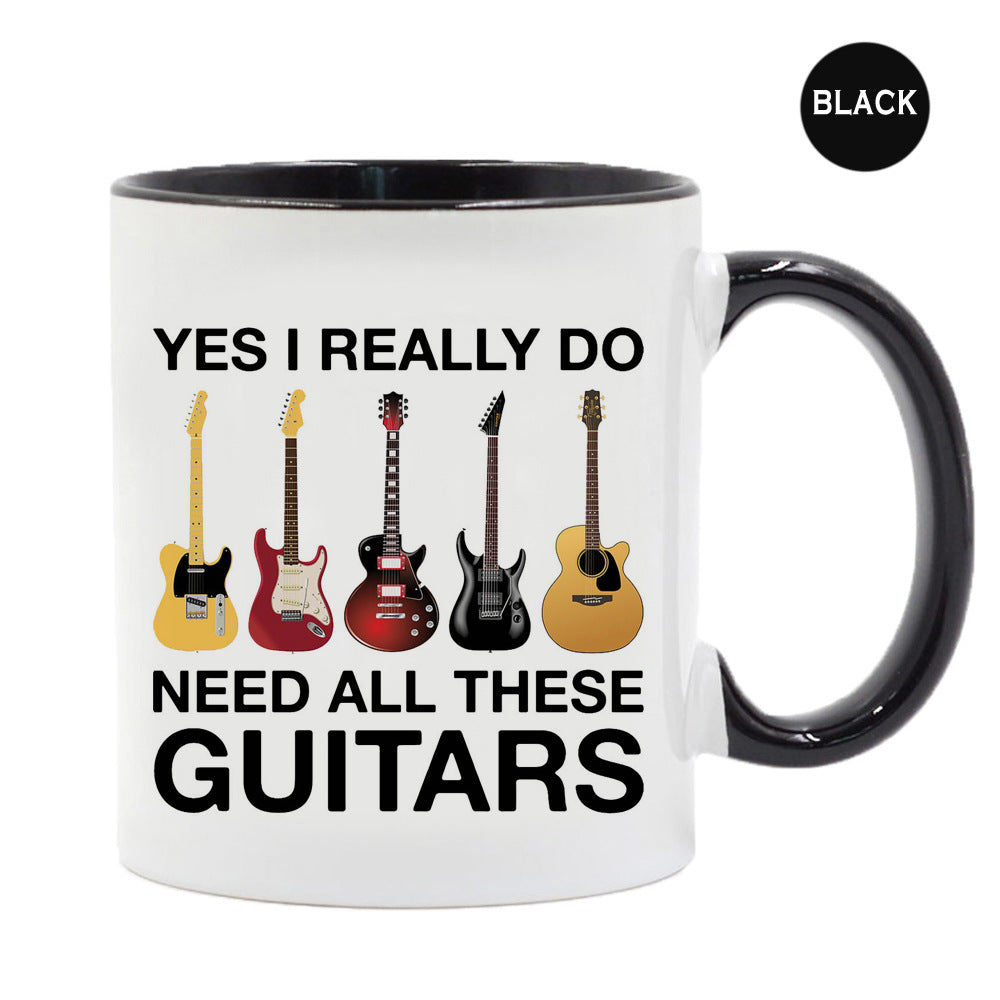 350ml Music Mug – Guitar, Piano, Violin & Guzheng