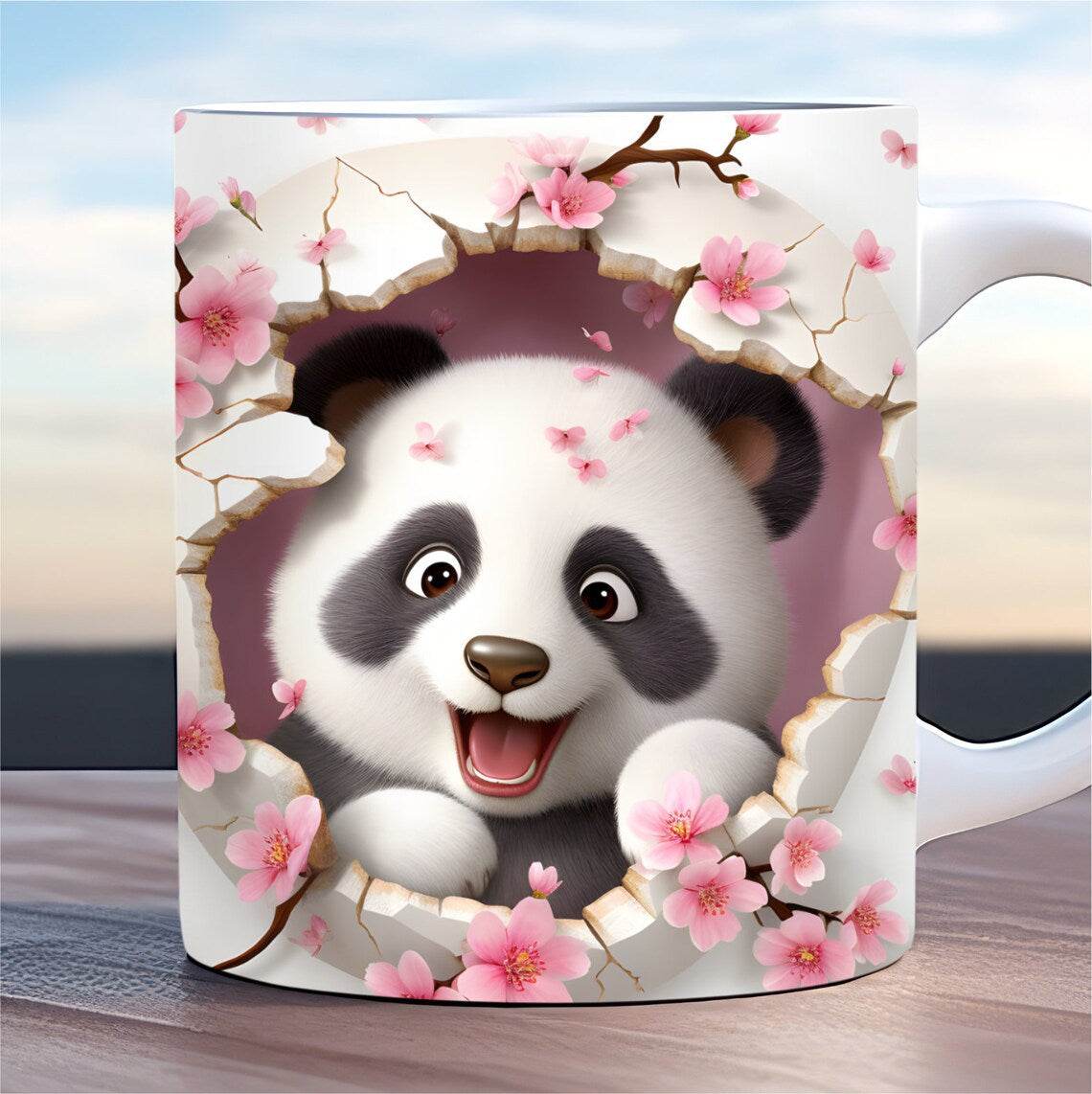 11oz 3D Animal Mug – Cat, Rabbit & Bird Ceramic Coffee Cup