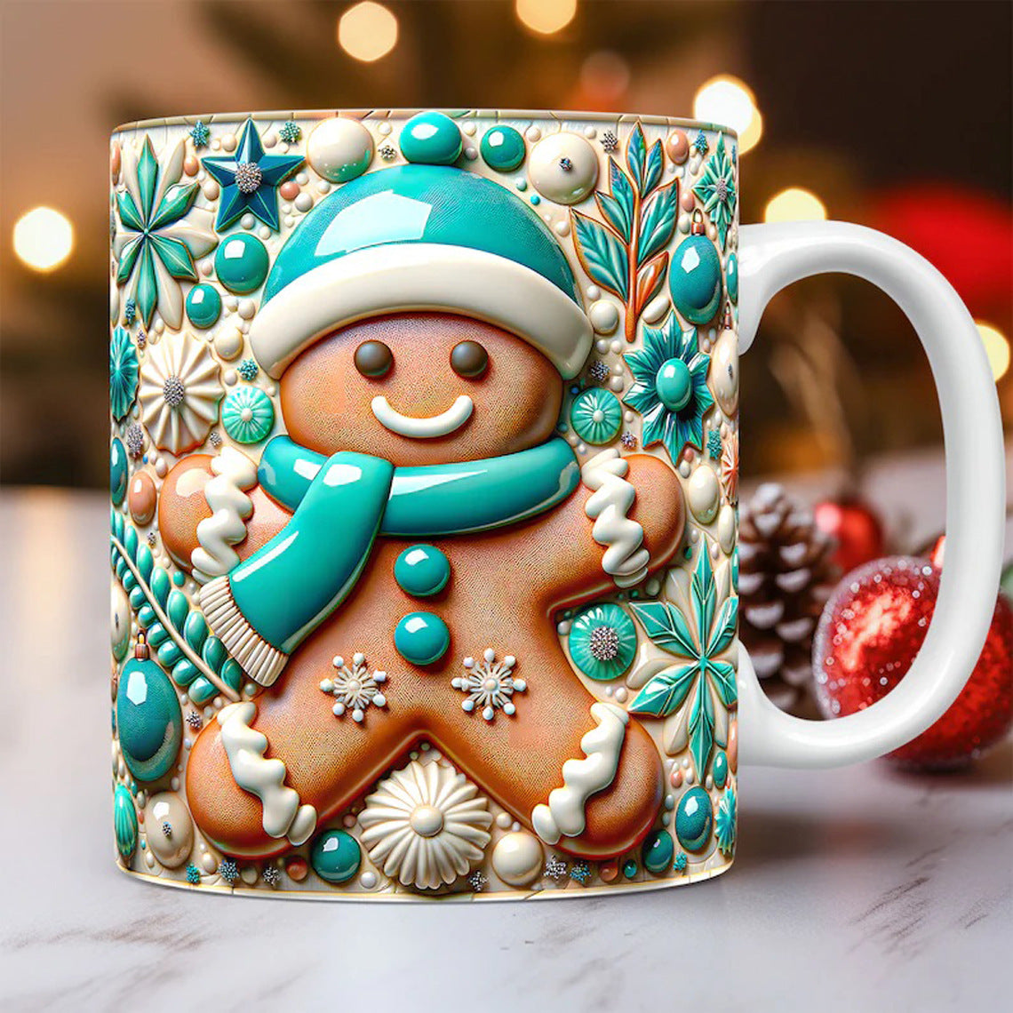 Christmas 3D Sugar Cookie Man Mug