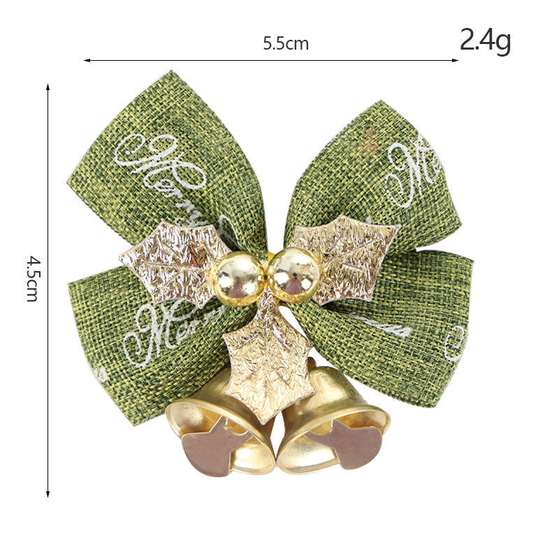 Mini Bell Bow - Christmas Wreath & Gift Box Decor