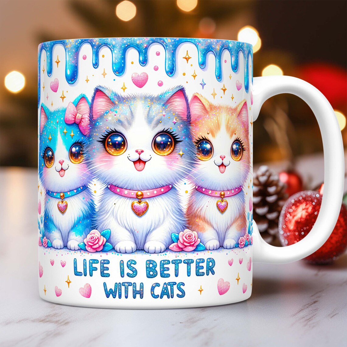 Life Is Better with Cats – Ceramic Coffee Mug