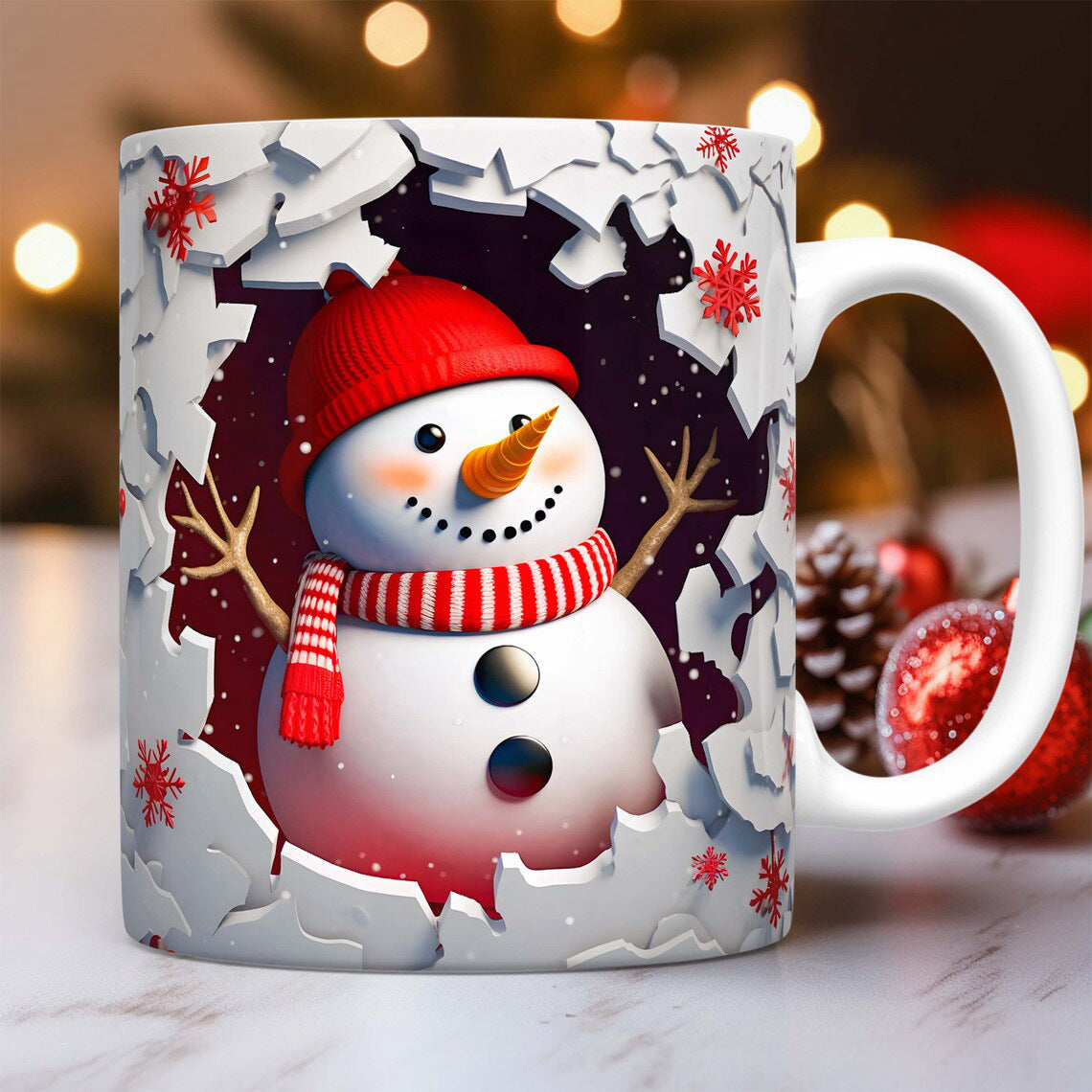 Christmas 3D Snowman Mug