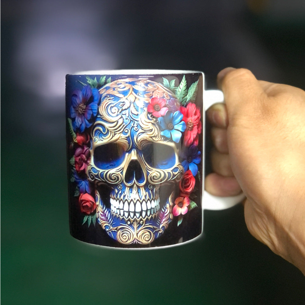 3D Skull Halloween Mug