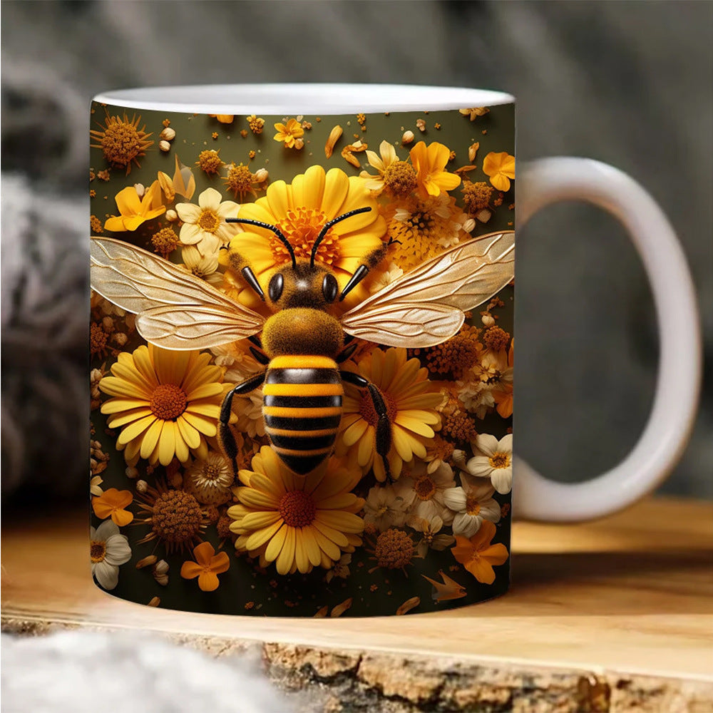 3D Bee Mug – Ceramic Coffee or Tea Cup