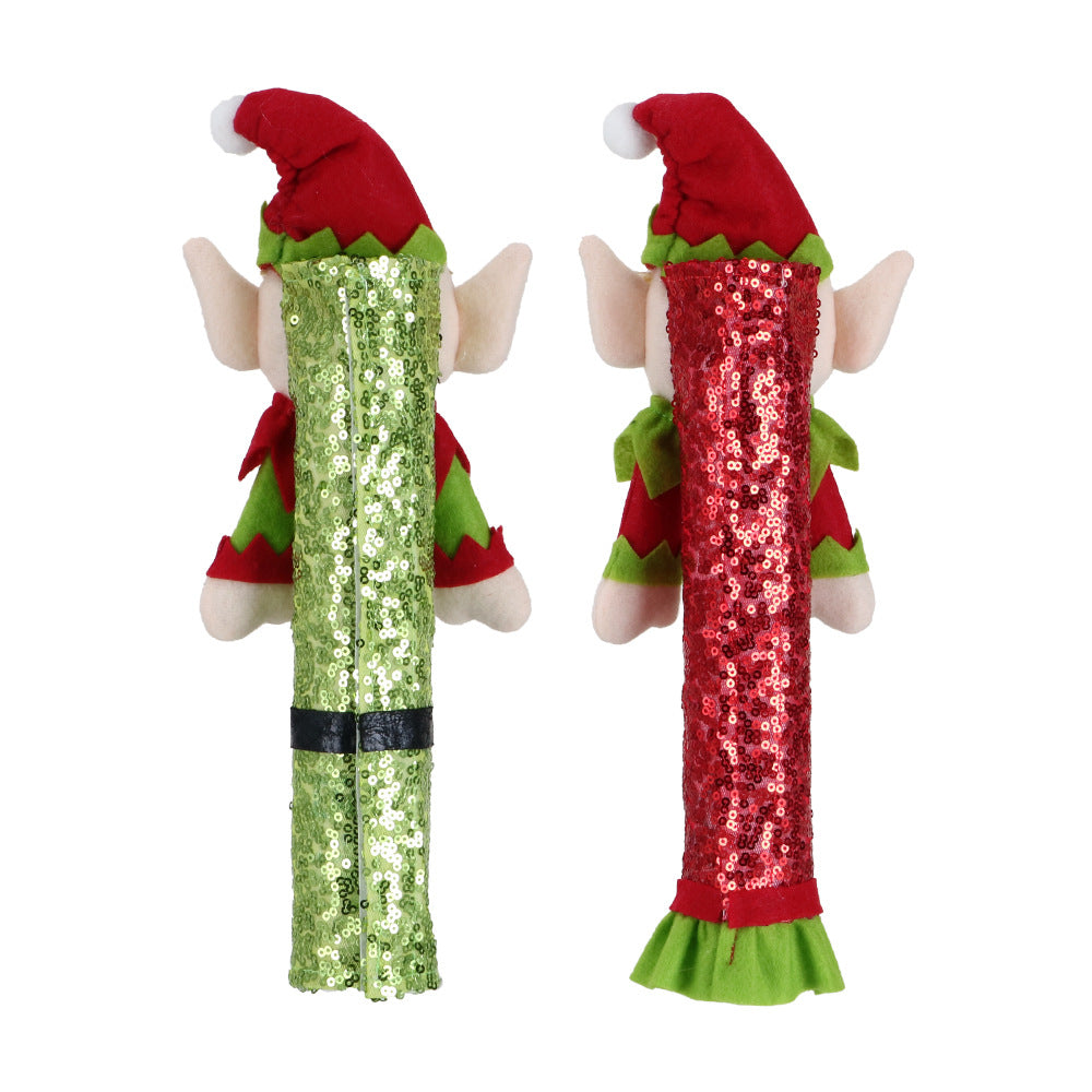 Popular Christmas Handle Gloves - Flannel Elf Doll Decoration