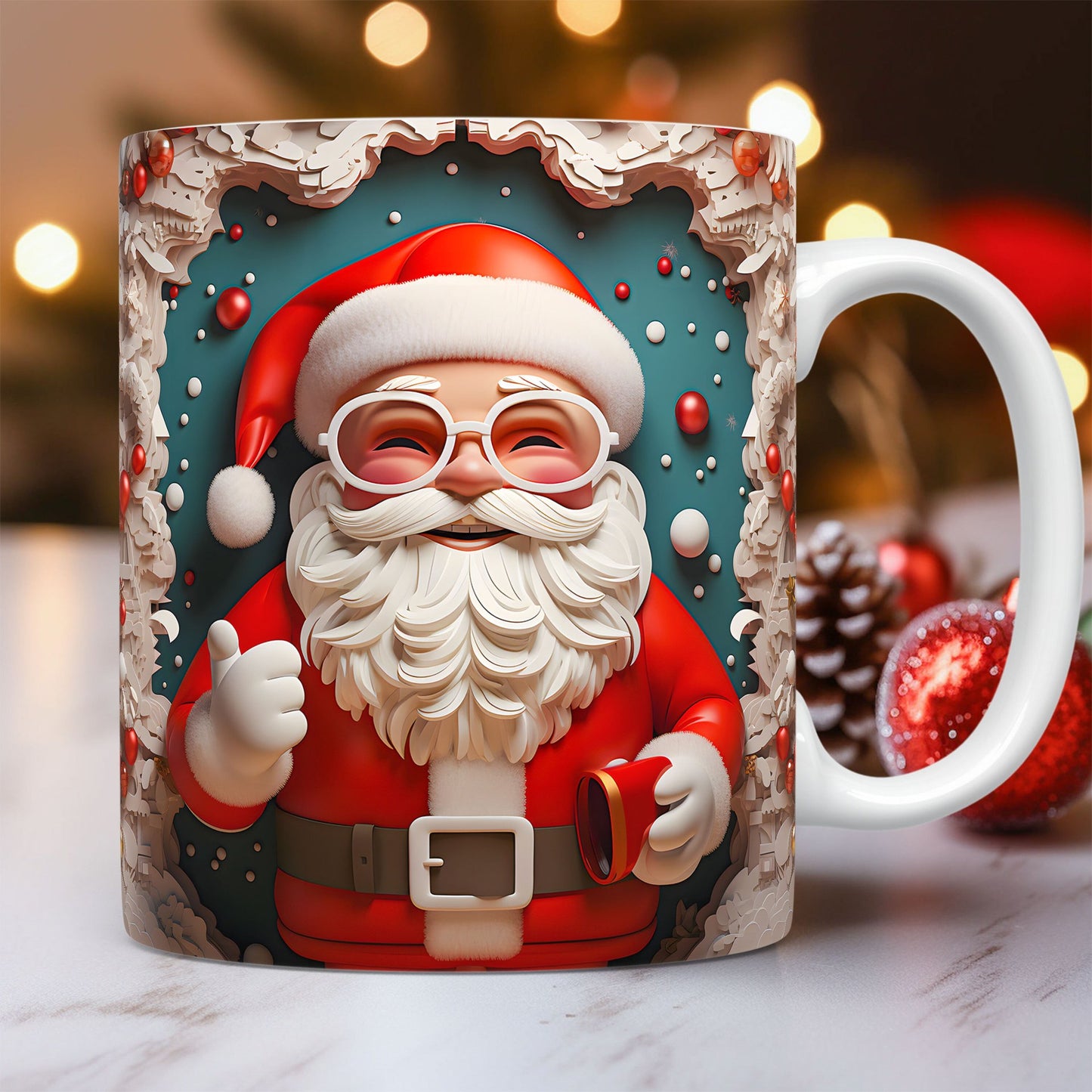 Christmas 3D Santa Mug