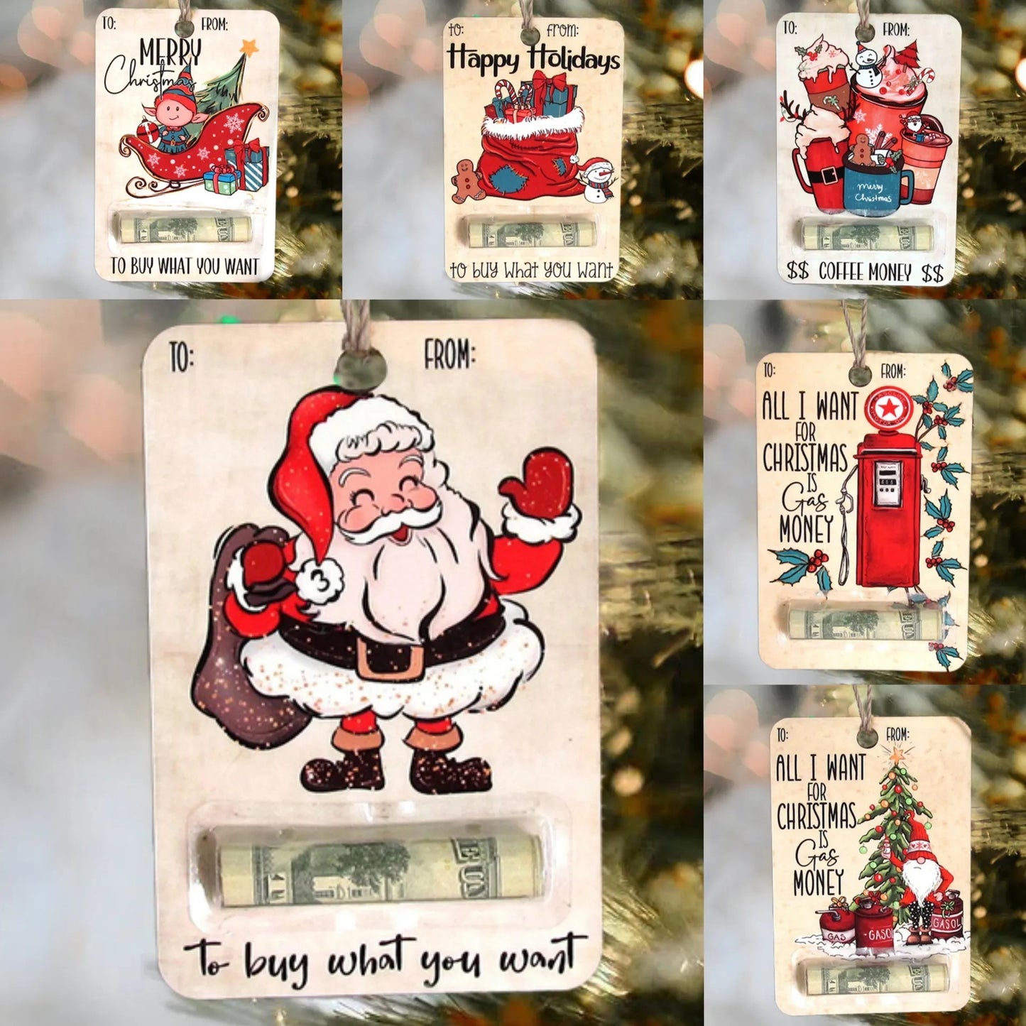 Santa Claus Christmas Wallets - Festival Hanging Tree Ornaments