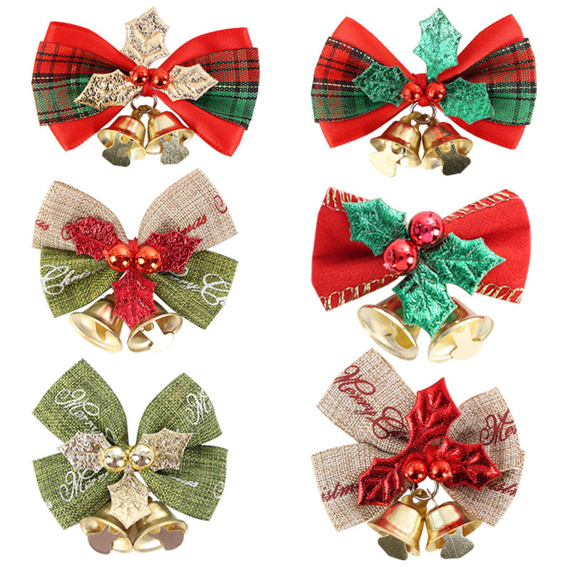 Mini Bell Bow - Christmas Wreath & Gift Box Decor