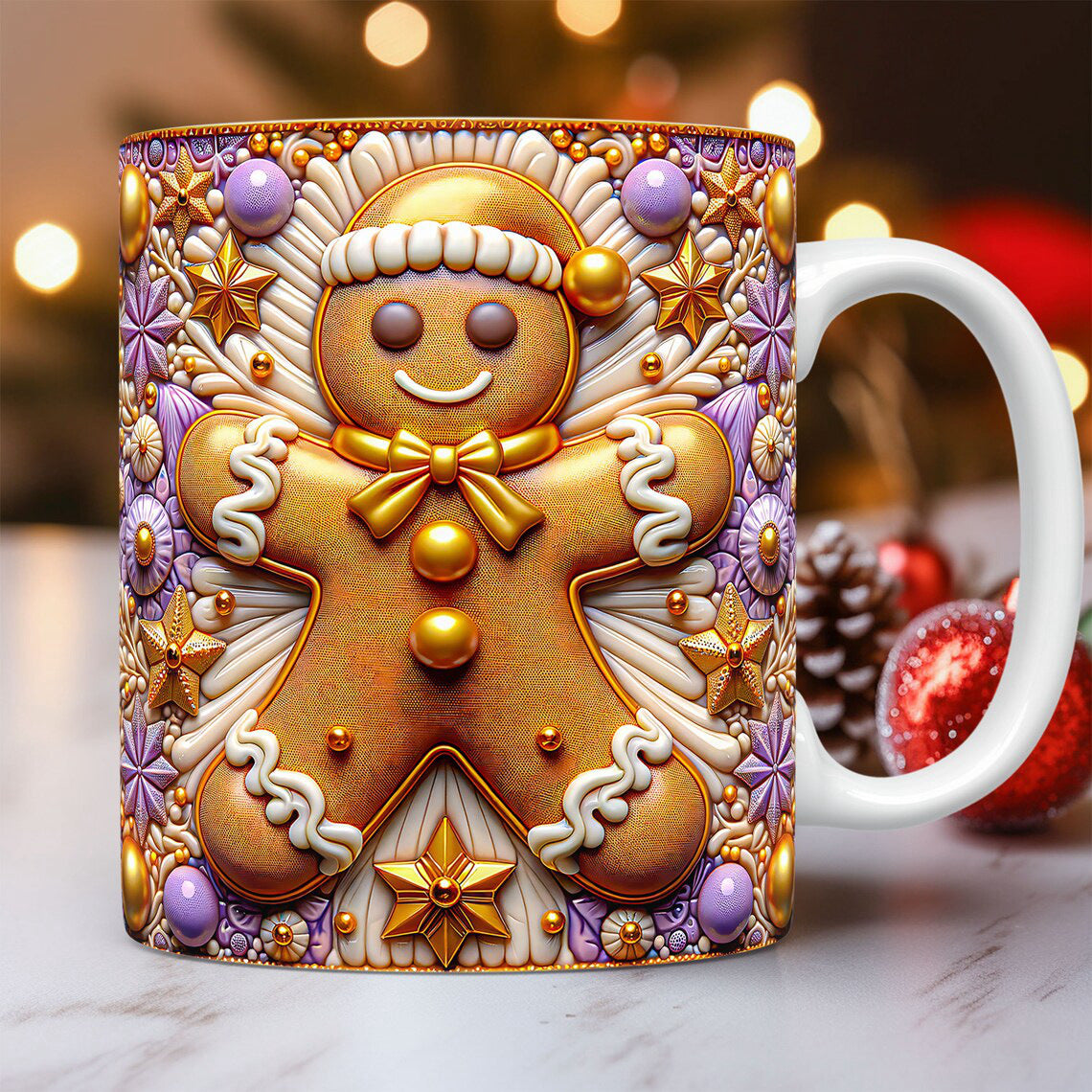 Christmas 3D Sugar Cookie Man Mug