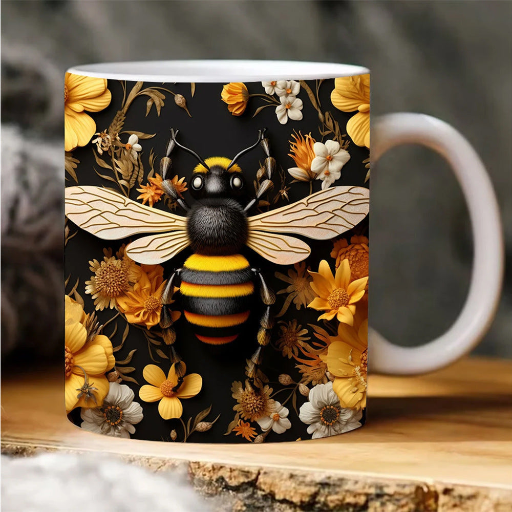 3D Bee Mug – Ceramic Coffee or Tea Cup