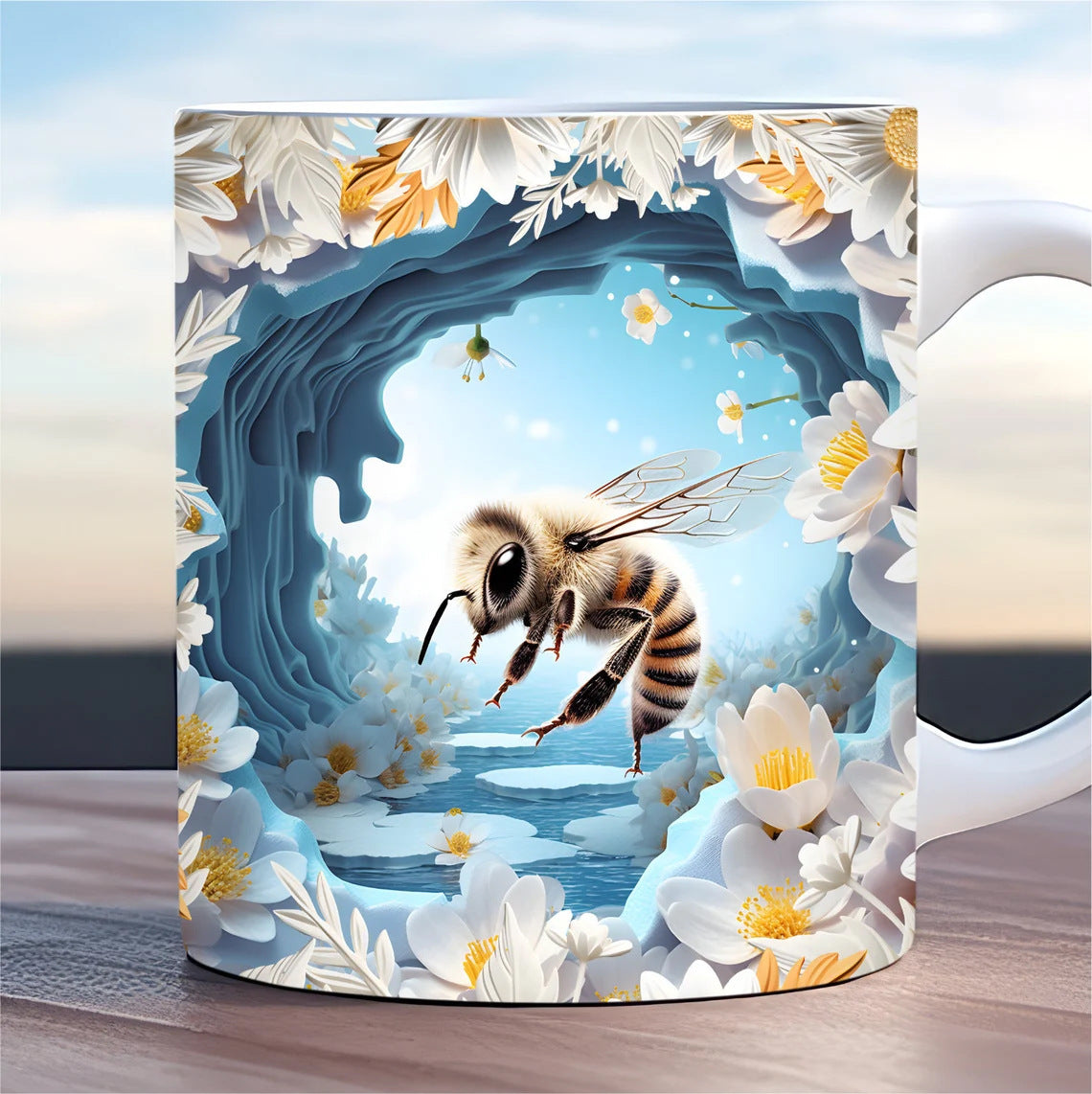 3D Bee Mug – Ceramic Coffee or Tea Cup