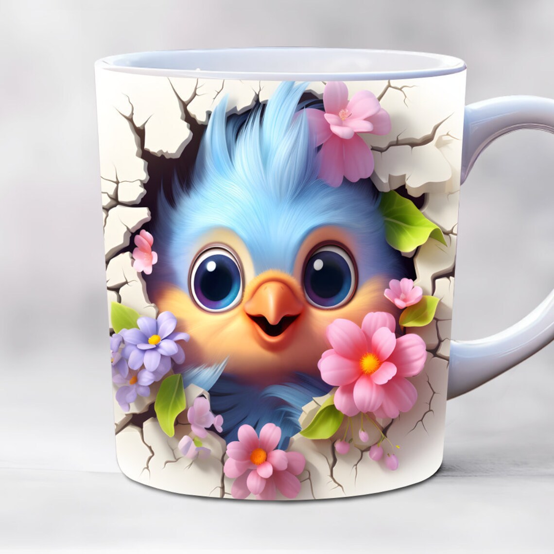 3D Animal Mug – Snow Wolf, Dino, Alpaca & Frog