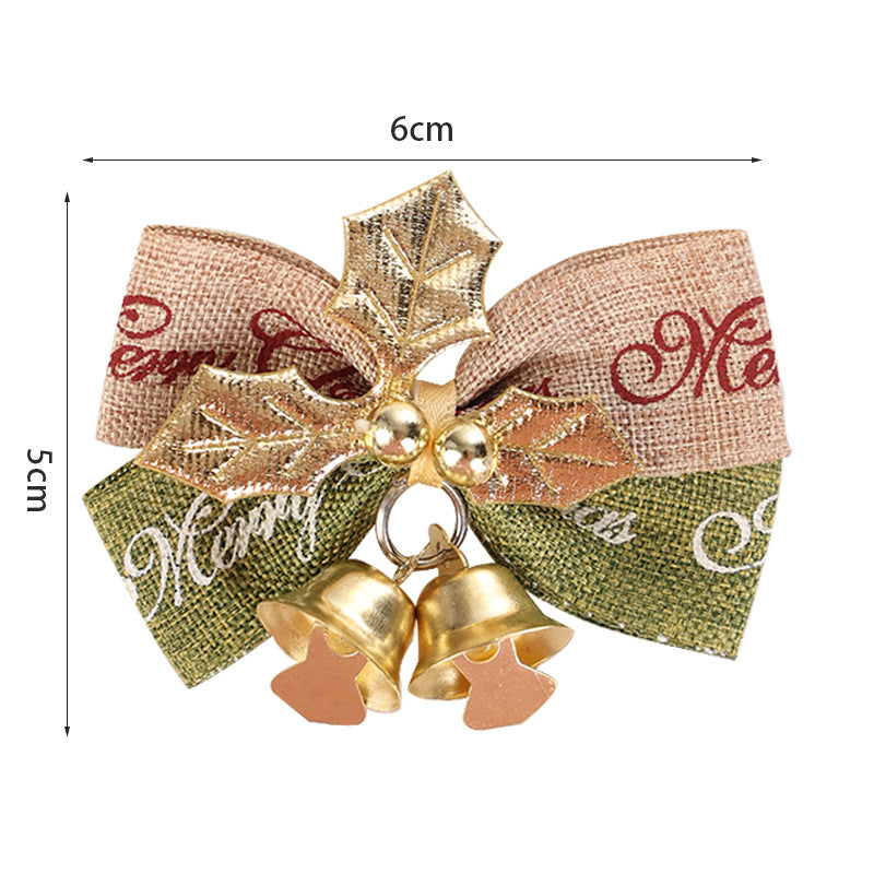 Mini Bell Bow - Christmas Wreath & Gift Box Decor