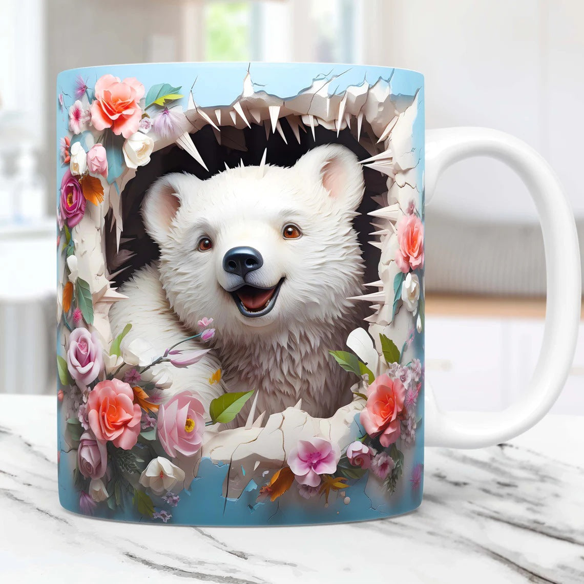 3D Animal Mug – Panda, Sloth & Monkey Ceramic Tea Cup