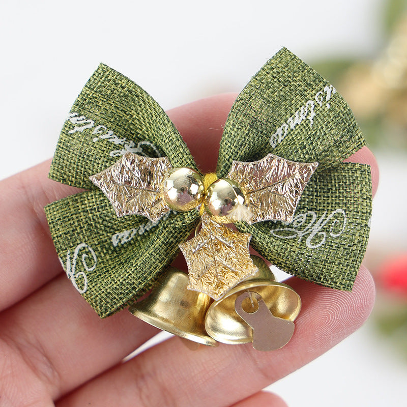 Mini Bell Bow - Christmas Wreath & Gift Box Decor