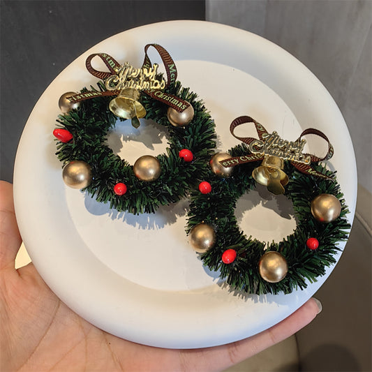 3D Stereo Christmas Wreath Fridge Magnet