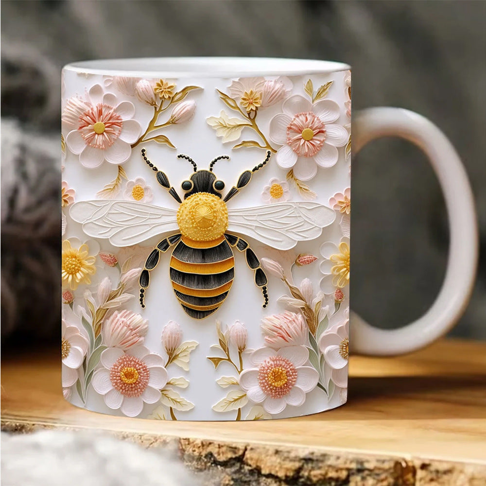 3D Bee Mug – Ceramic Coffee or Tea Cup