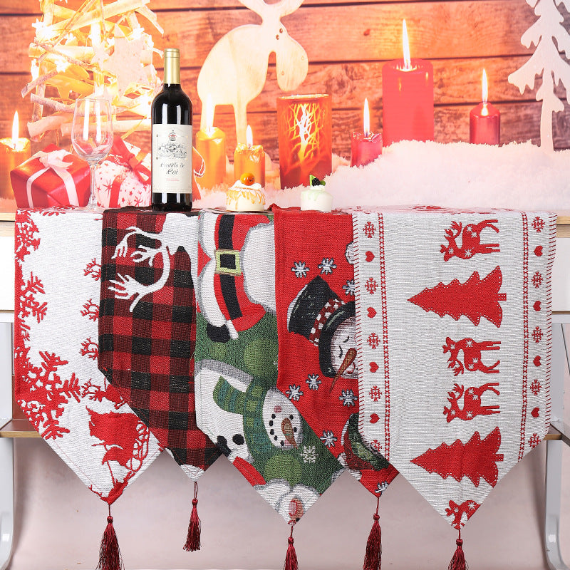 Christmas Table Flag -Santa, Snowman & Deer