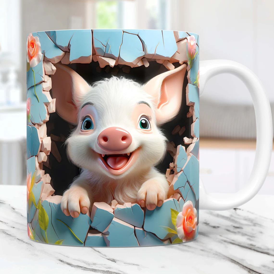 3D Animal Mug – Panda, Sloth & Monkey Ceramic Tea Cup