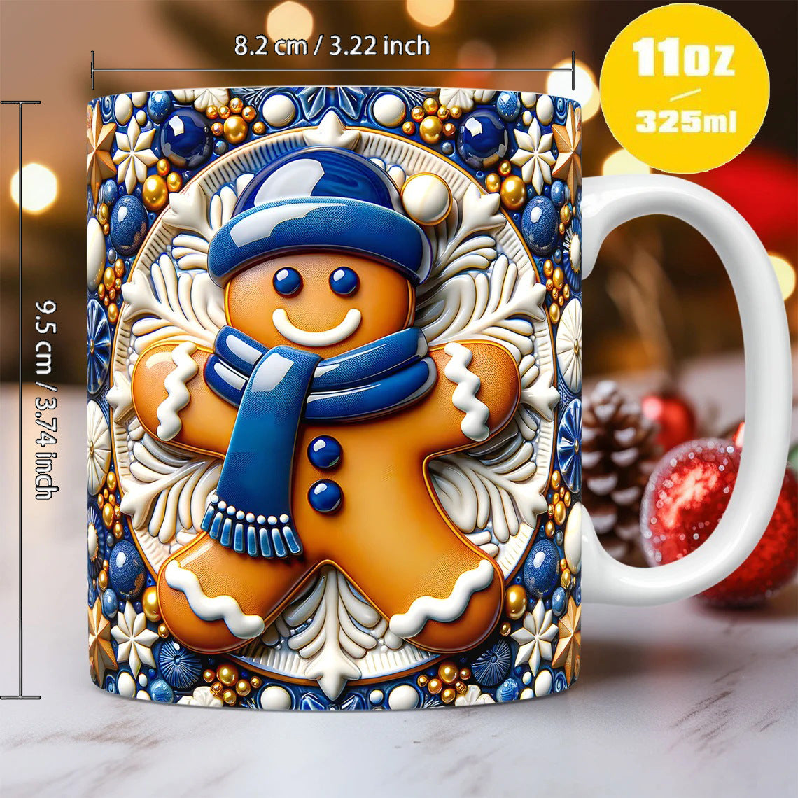 Christmas 3D Sugar Cookie Man Mug