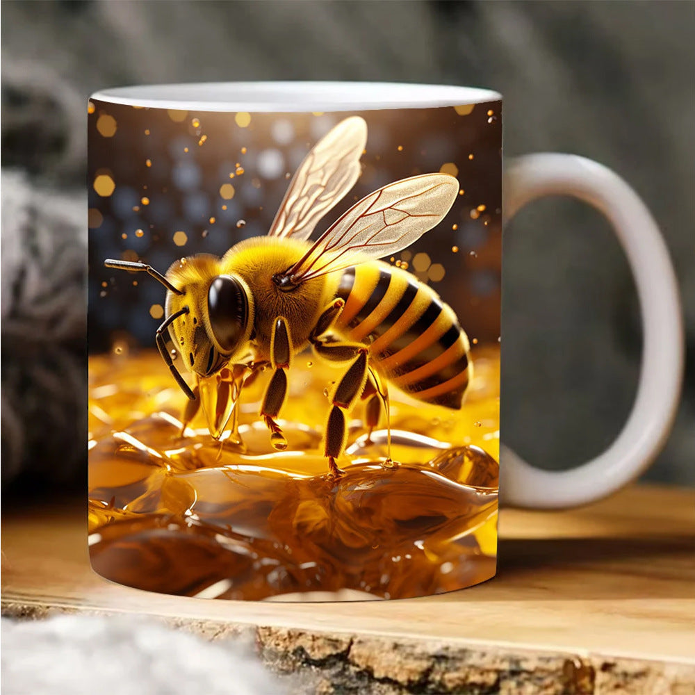 3D Bee Mug – Ceramic Coffee or Tea Cup