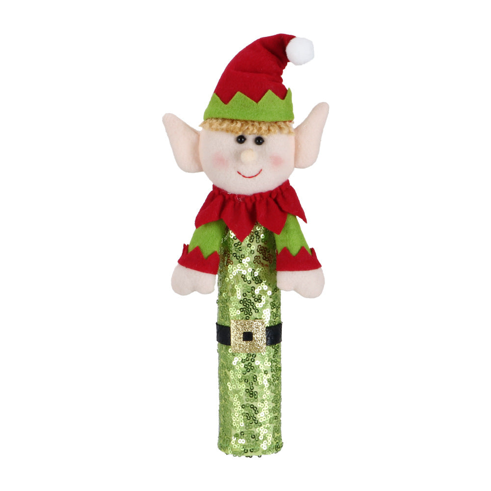 Popular Christmas Handle Gloves - Flannel Elf Doll Decoration