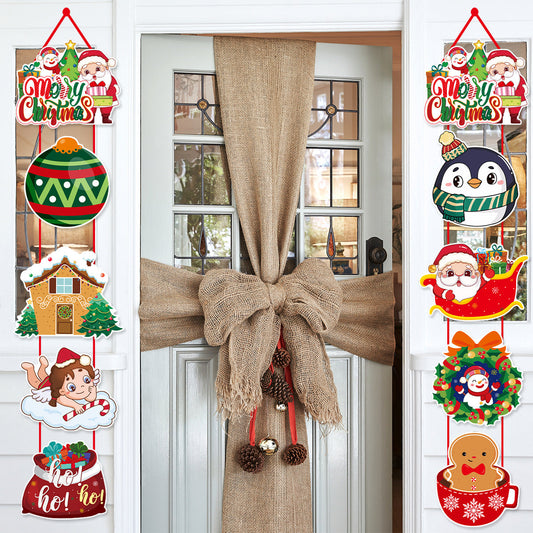 Christmas Door Decor - Santa & Snowman Hangings B