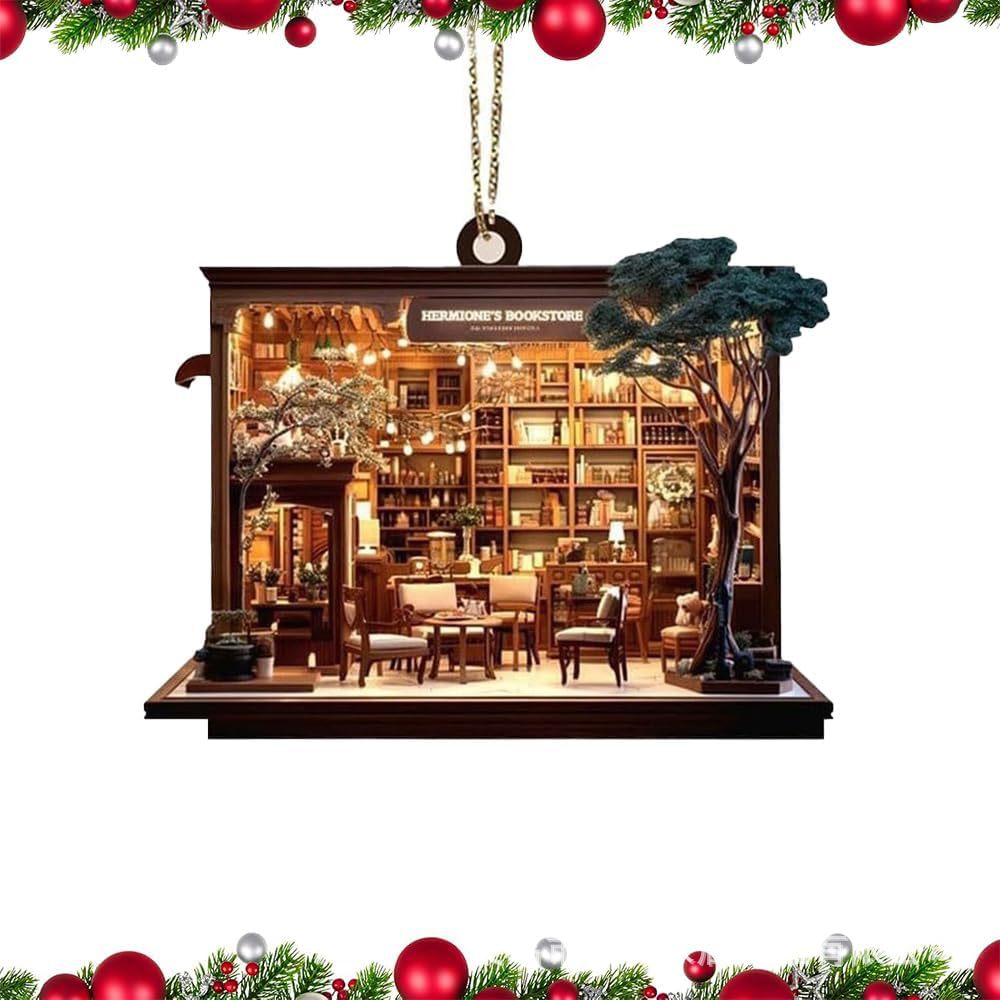 Christmas Bookstore Ornament - Perfect Gift for Book Lovers