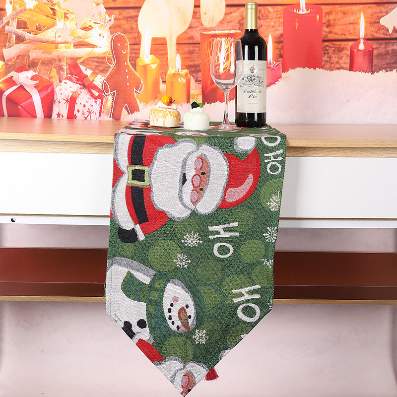 Christmas Table Flag -Santa, Snowman & Deer