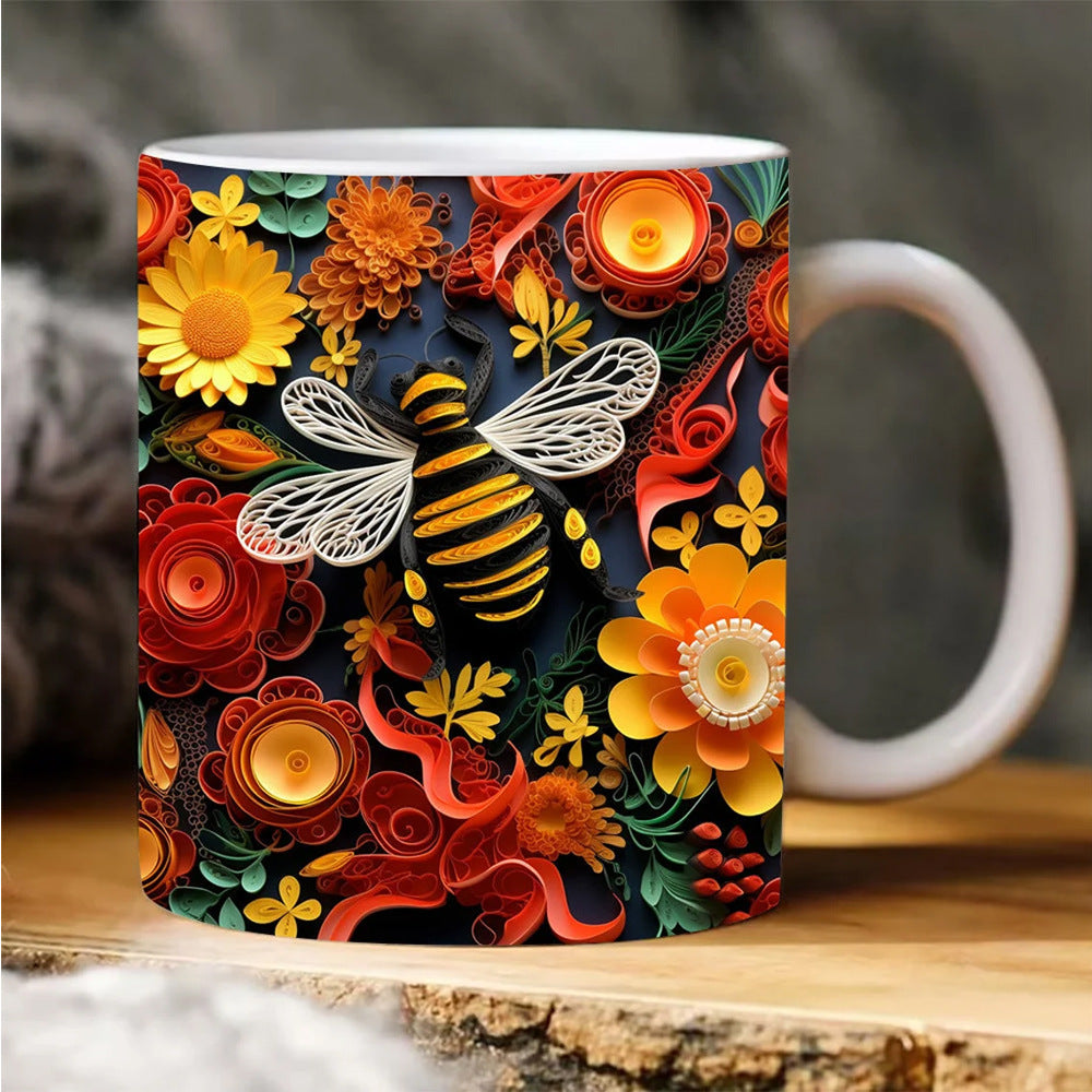 3D Bee Mug – Ceramic Coffee or Tea Cup