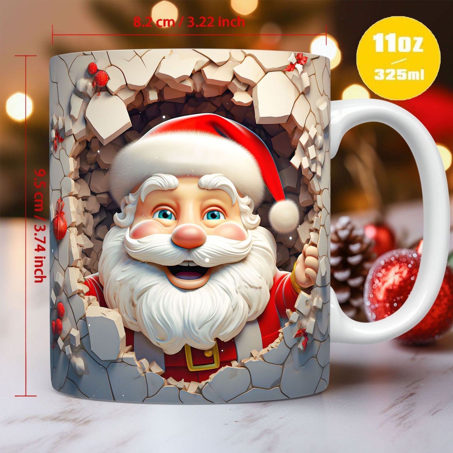 Christmas 3D Santa Mug