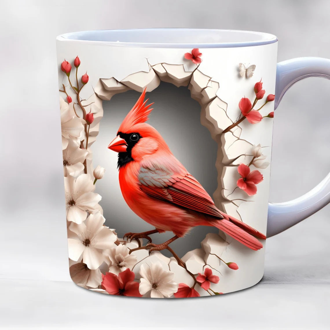 3D Tit Pattern Ceramic Mug – Perfect Christmas Gift