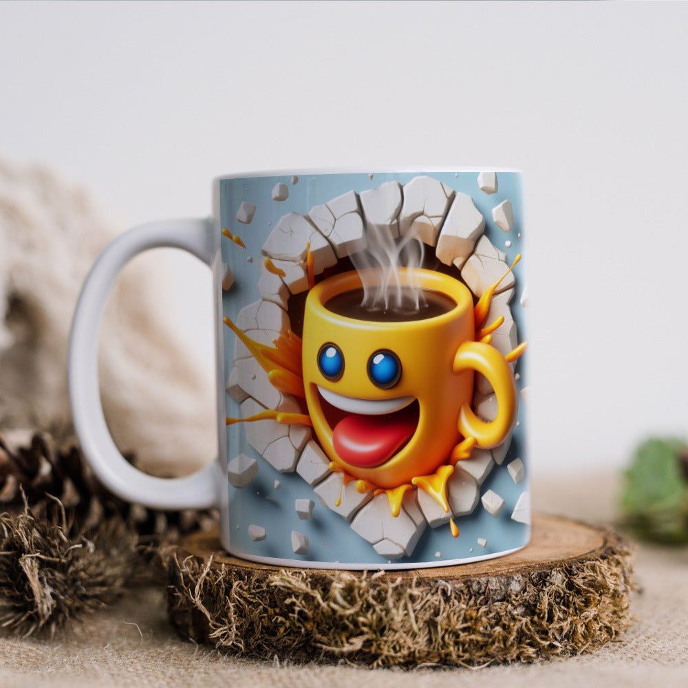 3D Expression Ceramic Mug – Coffee Cup