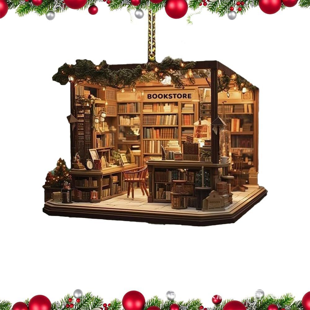 Christmas Bookstore Ornament - Perfect Gift for Book Lovers