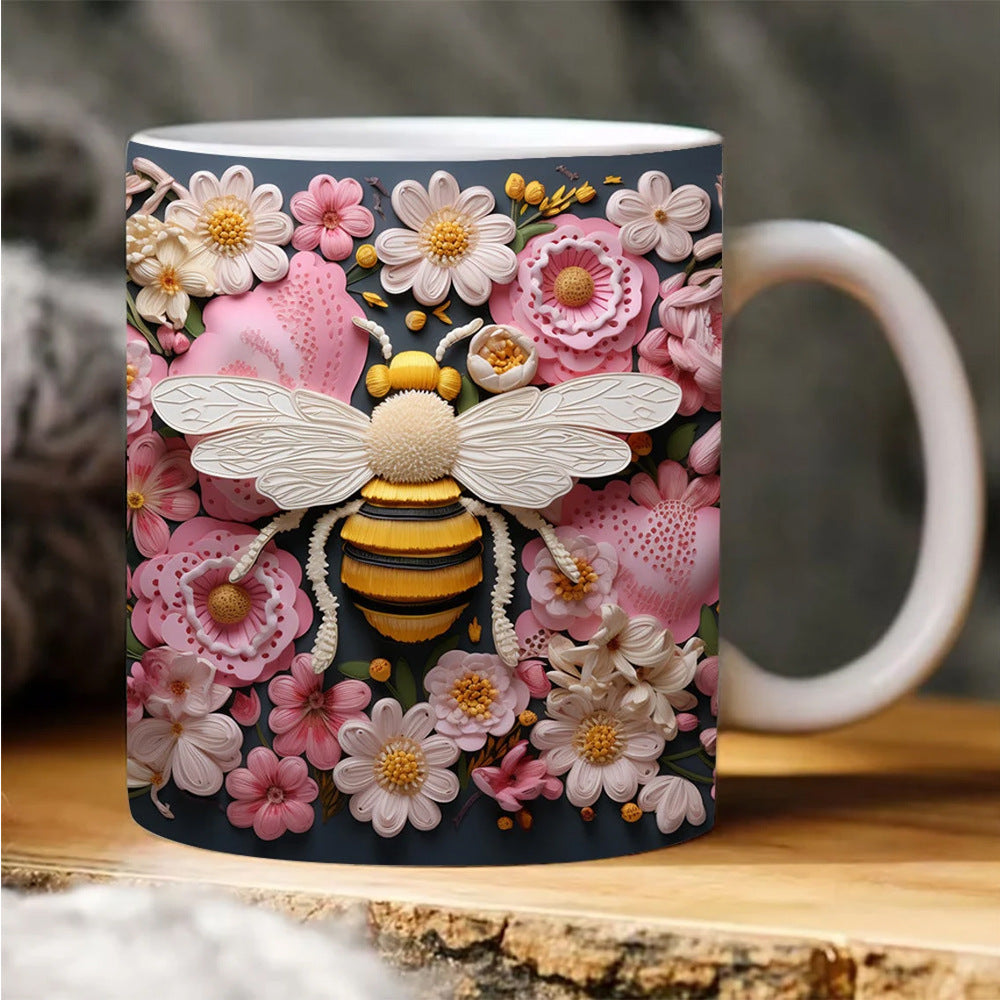 3D Bee Mug – Ceramic Coffee or Tea Cup