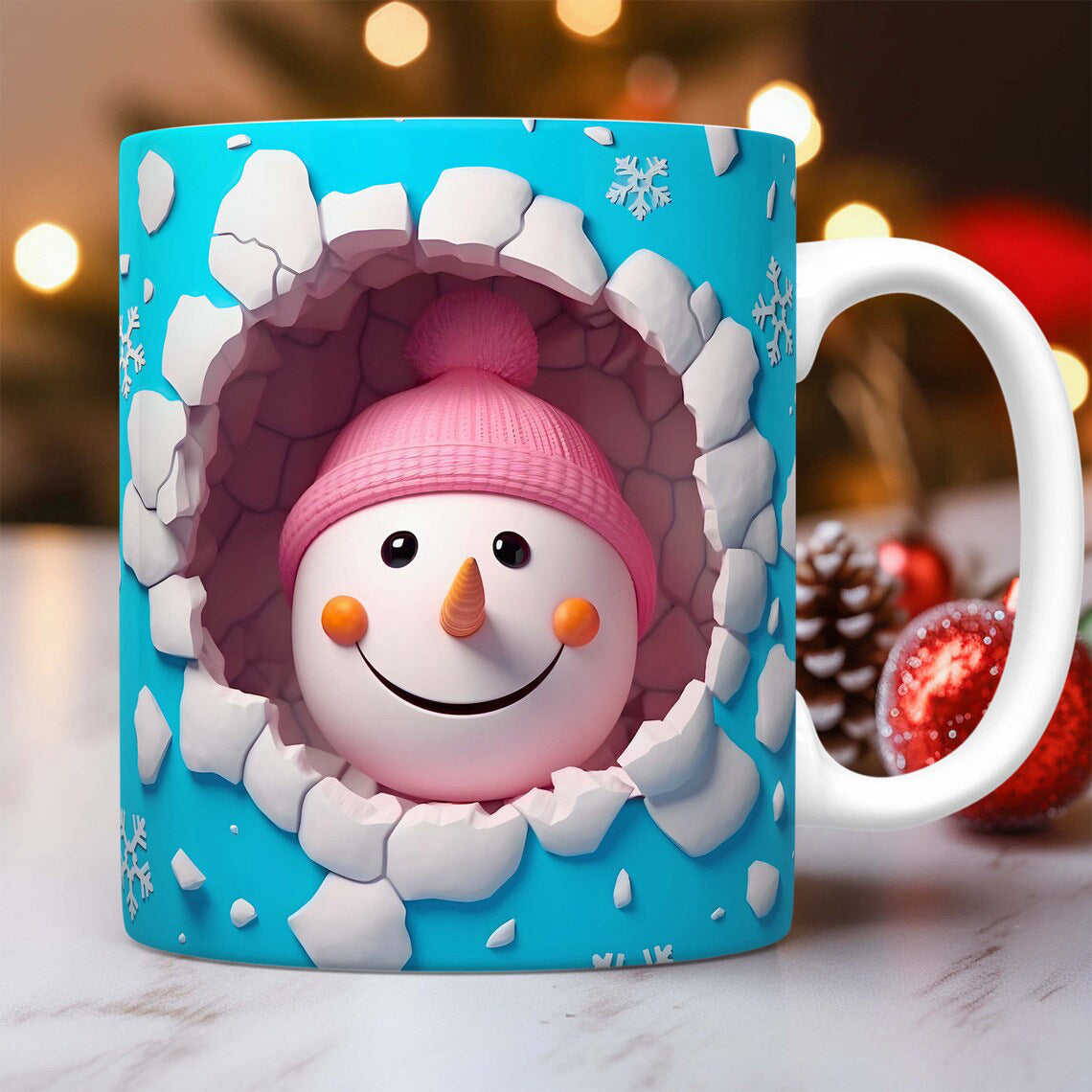 Christmas 3D Snowman Mug