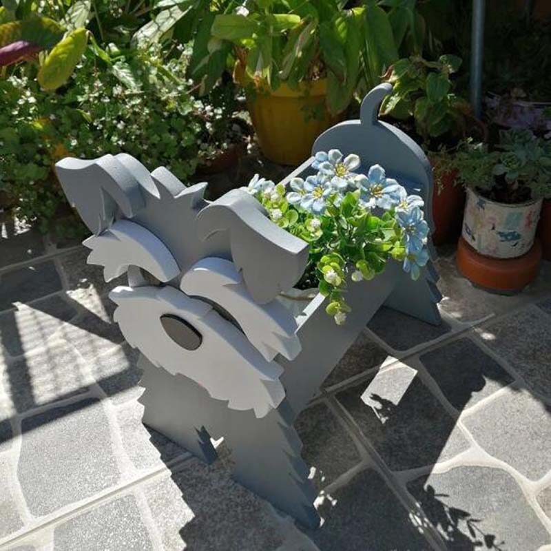 Grey Schnauzer Planter AP013