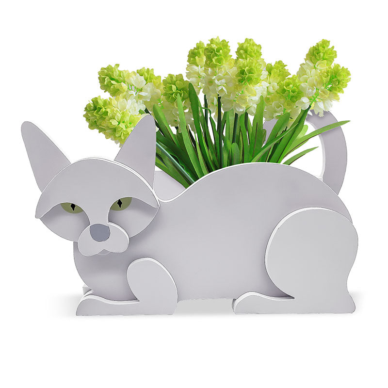 White Cat Planter AP079