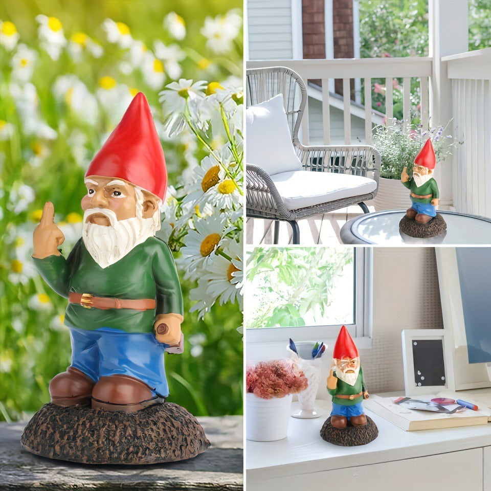 Middle Finger Santa Dwarf - Fun Personalized Garden Decor