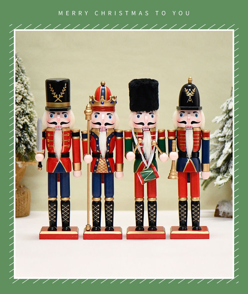 Christmas Nutcracker Ornaments - Wooden Soldier Crafts for Home A