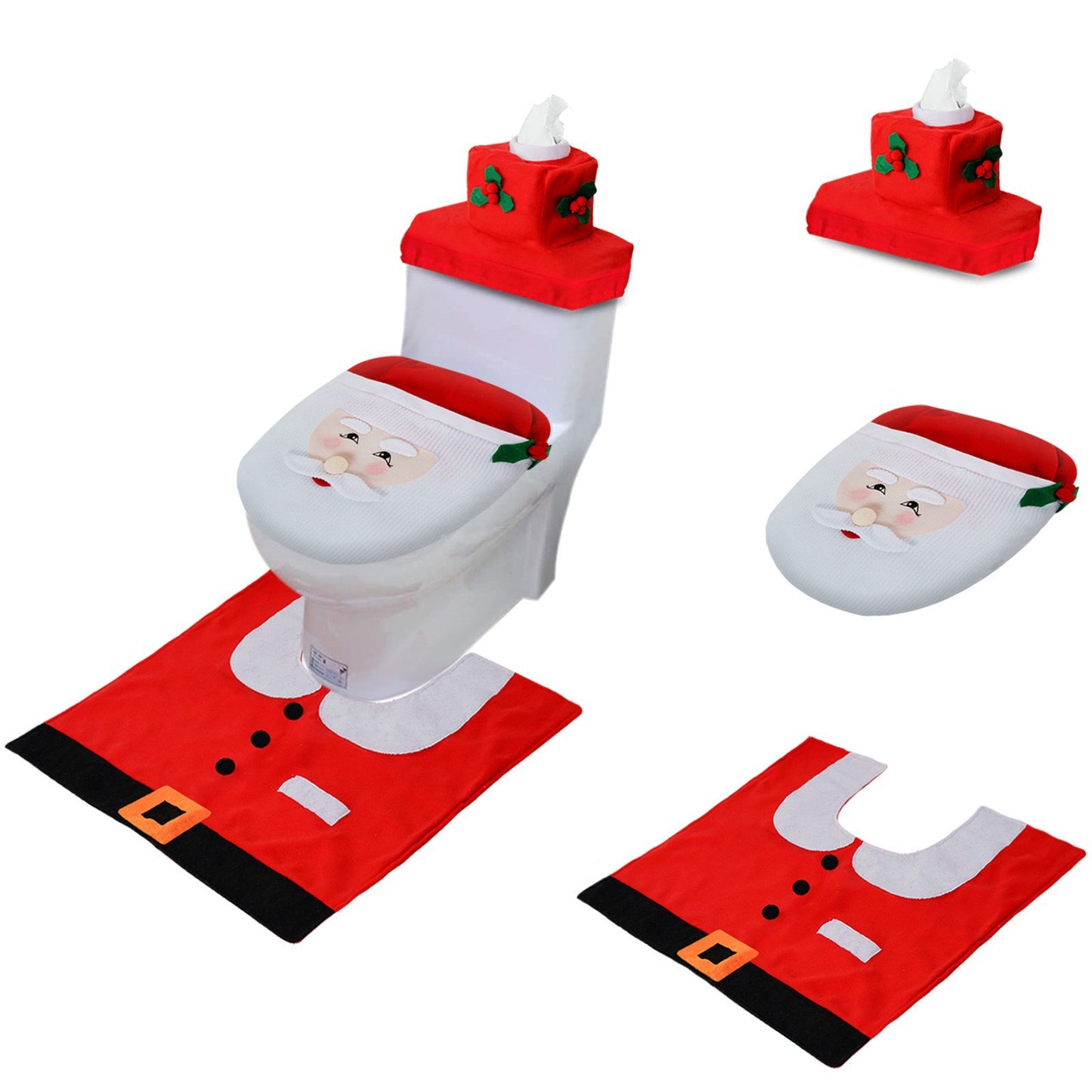 Festive Santa Claus Toilet Seat Covers