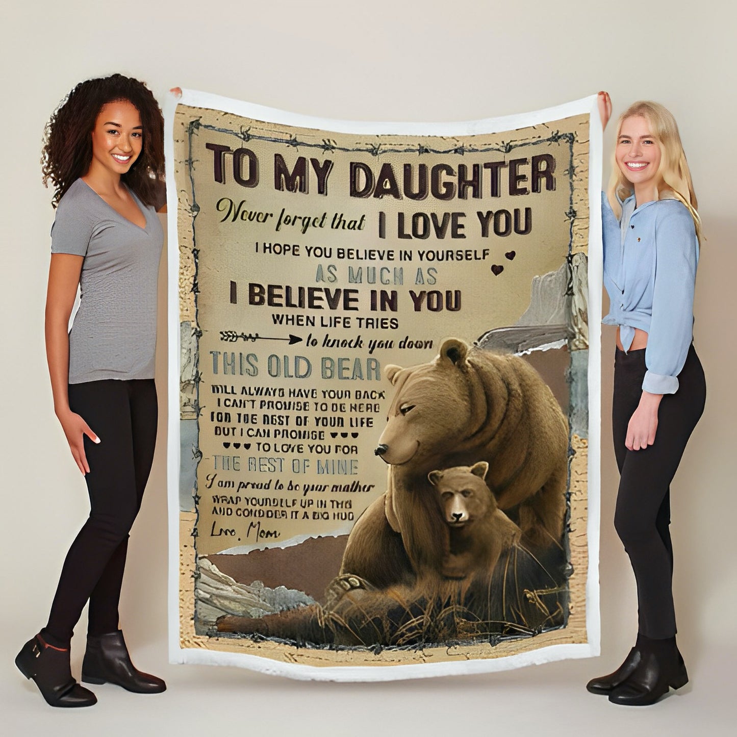 Brown Bear Premium Blanket - I Believe In You